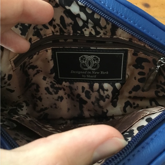 Originals by Sharif 1827 Blue Tropical Print Hand Bag Mint - Picture 4 of 6